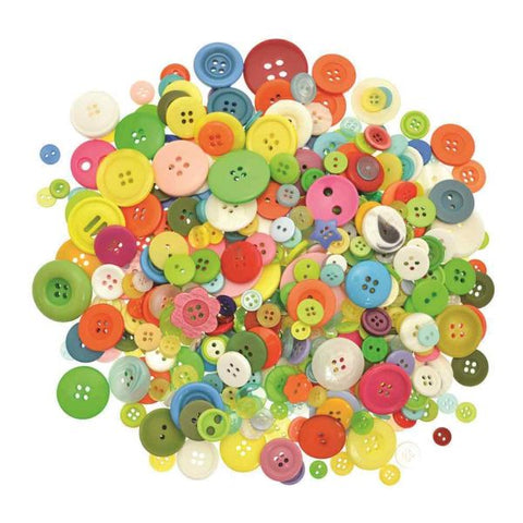 Plastic Craft Buttons - Assorted