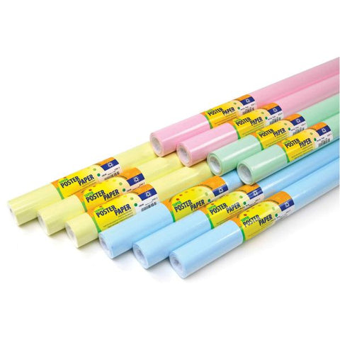 Poster Paper Rolls Assortment - Pastel Colours