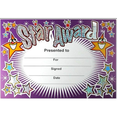 Sparkling Cert- Star Award