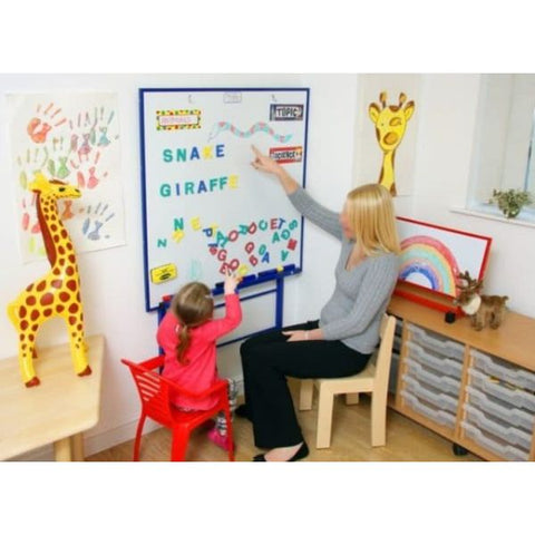 Wall Mounted Whiteboard 900 X 900Mm Square Blue