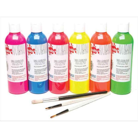 Fabric Paint (6 x 300ml assorted colours)