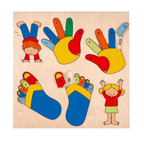 Inlay Board Puzzle - Fingers & Toes (20 pieces)