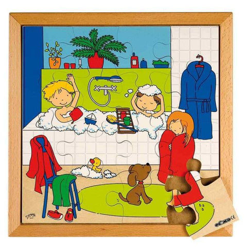 Personal Hygiene Puzzles - Bathing (16 pieces)