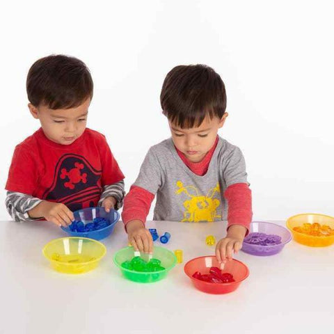 translucent sorting bowls