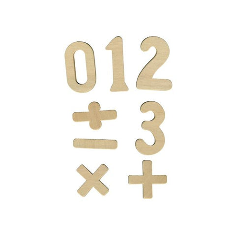 Wooden Numbers/Symbols Set 42