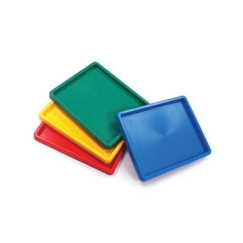 Plastic Coloured Mark Making Messy Art Trays 4pk