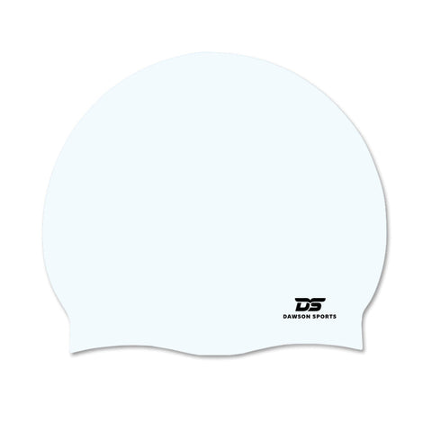 Junior Silicone Swimming Cap - White