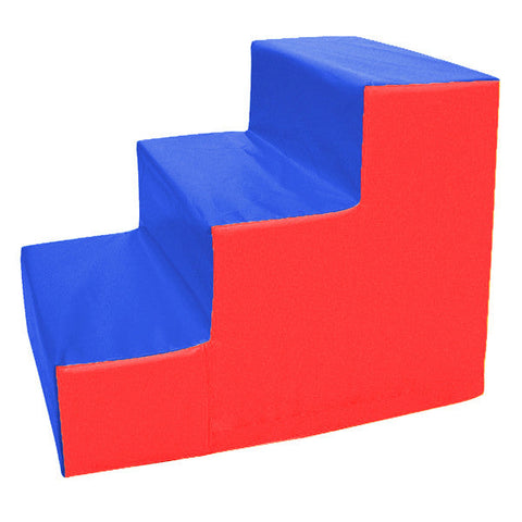 3-Step Foam Stair - Red/Blue