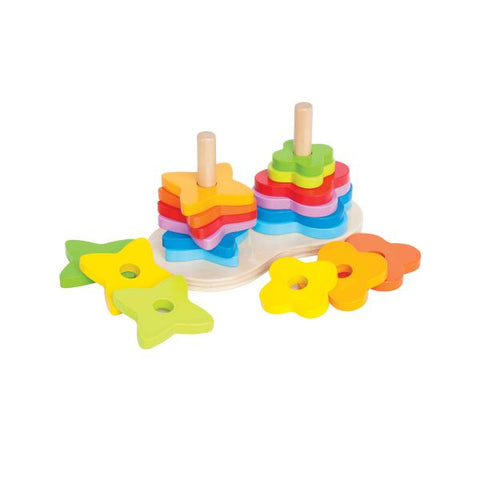 Hape Double Rainbow Stacking & Building Wooden Toy