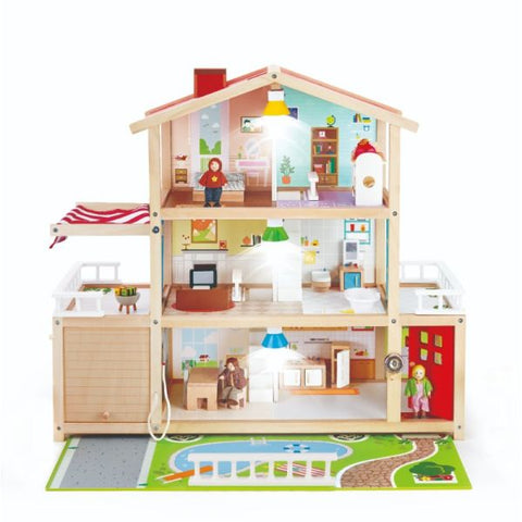 Hape 10-Bedroom Wooden Dollhouse Family Mansion