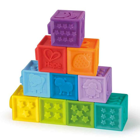 Hape Squeeze Me Blocks Soft Silicone Stacking Toy