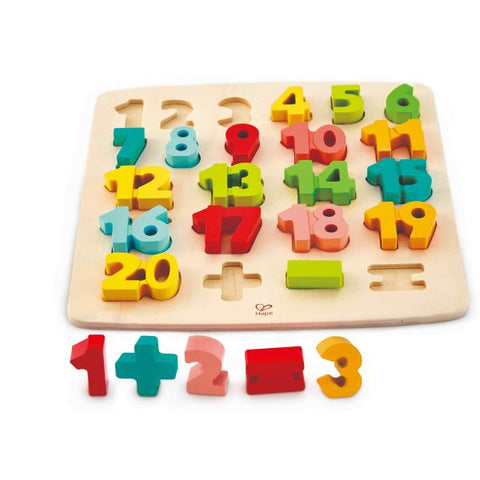 Hape Chunky Number Educational Wooden Puzzle
