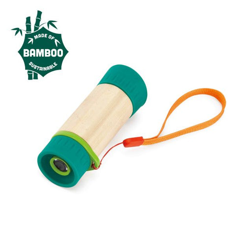 Hape Nature Fun Adjustable Bamboo Telescope w/ Wrist Strap