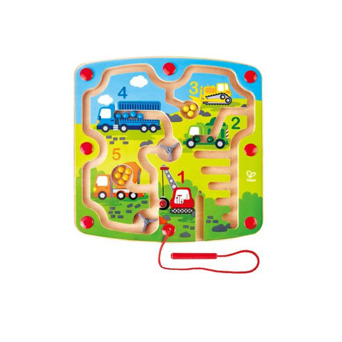Hape Construction & Number Wooden Magnetic Ball Maze w/ Wand