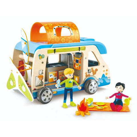 Hape Adventure Wooden Van Playset