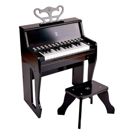 Hape Learn With Lights Black Electric Piano With Stool
