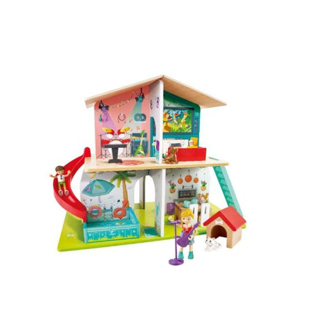 Hape - Rock & Slide Wooden Playhouse With Sound Effects