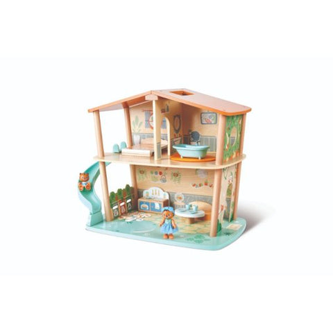 Tigers™ Jungle House Two-Level Wooden Dollhouse Play Set
