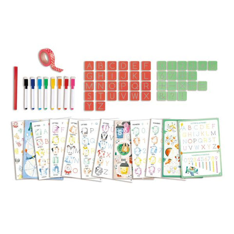 Hape Letters And Numbers Tracing Arts & Craft Set