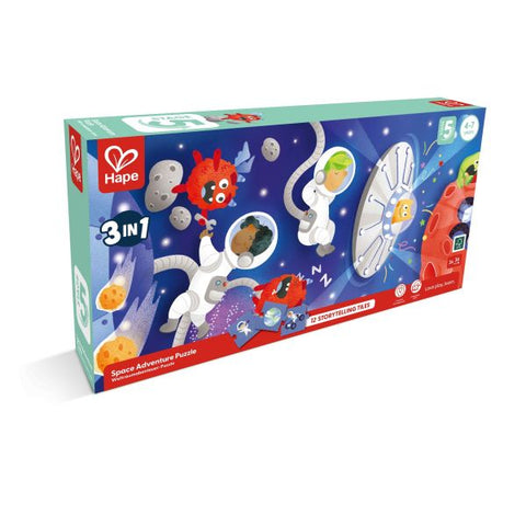 Hape 3-in-1 Space Adventure Jigsaw Puzzle