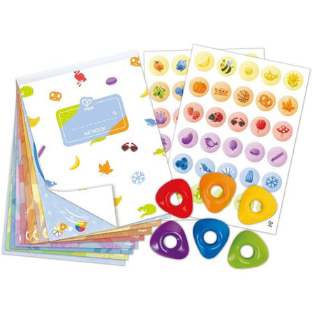 Hape Crayon Colouring & Stickers Art Set