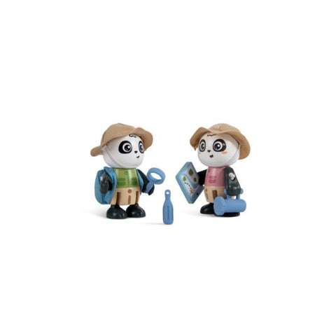 Hape Sam & Pam Panda Figure Role Play with Accessories