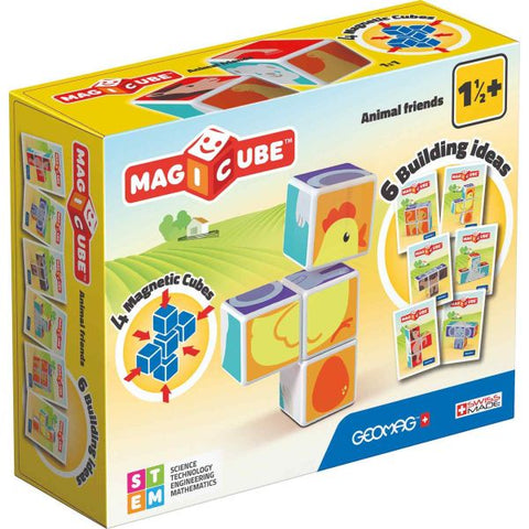 Geomag Magicube Printed Animal Friends + Cards