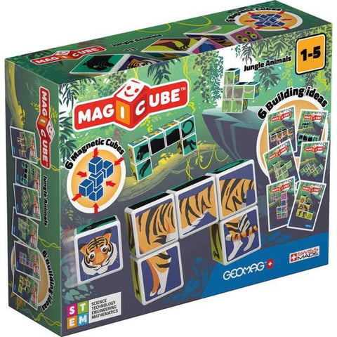 Geomag Magicube Printed Jungle Animals + Cards