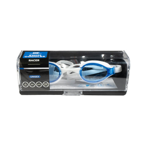 Racer Swimming Goggles - Blue/White