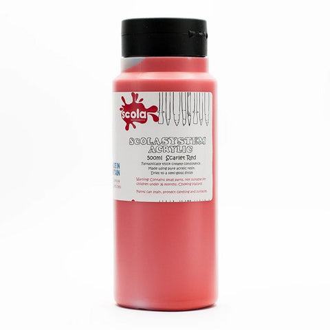 SCO SCOLA STUDENT ACRYLIC SCARLET RED 500ML