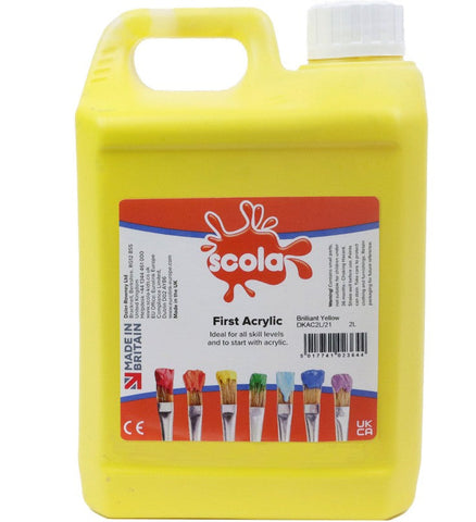 SCOLA FIRST ACRYLIC 2LT BRILL YELLOW