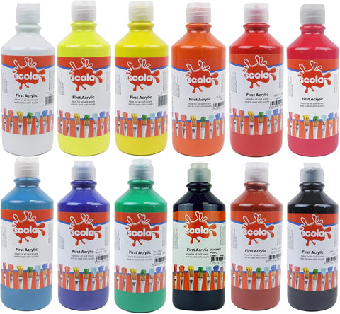 SCOLA FIRST ACRYLIC STARTER PACK 12X500ML