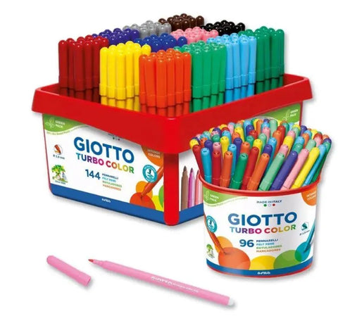Gio Turbo Color Felt Tip Pen 144Pcs School Pack