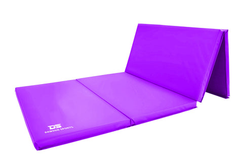 Gymnastic Folding Mat with Velcro (122 x 244 x 5cm)  - Purple