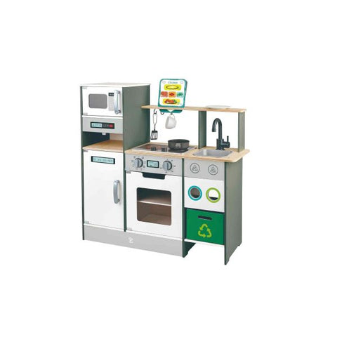 Hape Cook N Serve Kitchen With Fan Fryer Wooden Playset