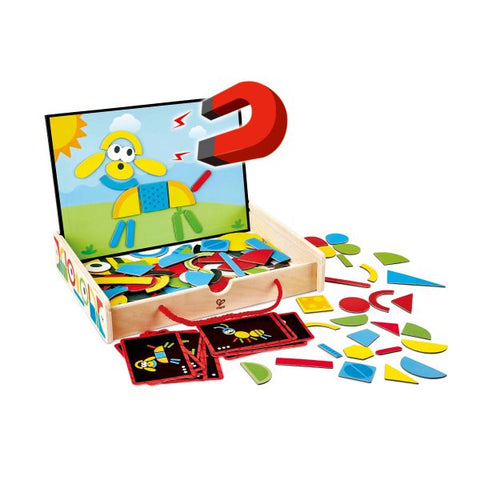 Hape Two-sided Magnetic Art Box Wooden Playset - 91pcs