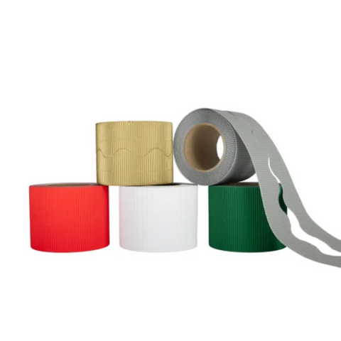 Sco Corrugated Decorative Border Rolls Wavy Assorted 6Pcs