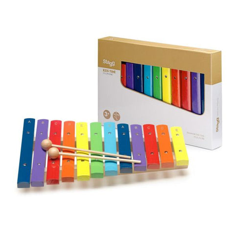Stagg xylophone with colour-coded keys - 1.5 octaves-(EHH-XYLO-J12RB)
