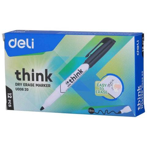 Dry Erase Marker Black Bullet tip 1.2mm