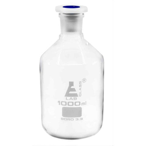 Bottle Reagent, made of borosilicate glass, narrow mouth with acid proof polypropylene stopper 1000ml., socket size 29/32-EIS-CH0160F