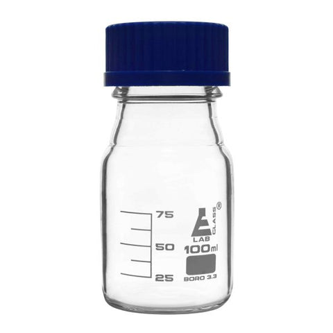 Bottle Reagent graduated, borosilicate glass, with screw cap (GL 45) 100ml.-EIS-CH0164A