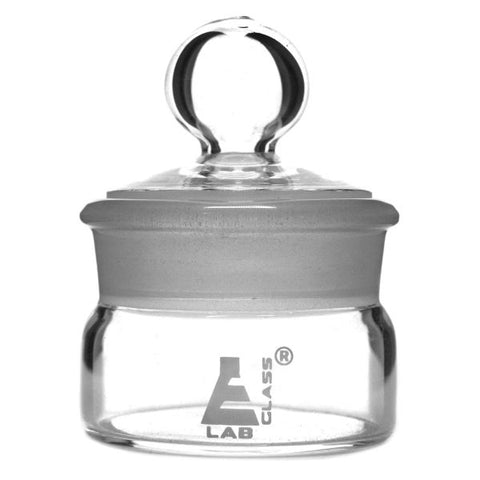 Weighing bottle-low form, borosilicate glass with interchangeable ground stopper, cap. 20ml, OD 40mm, height 30mm-EIS-CH0198A