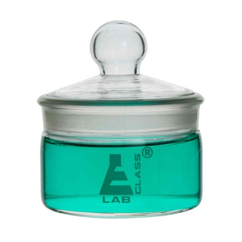 Weighing bottle-low form, borosilicate glass with interchangeable ground stopper, cap. 50ml, OD 50mm, height 50mm-EIS-CH0198D