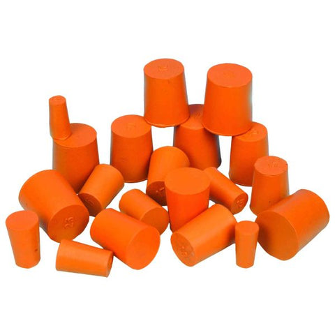 Stopper Rubber, Solid, bottom 8mm, top 10.5mm, length 20mm, PK- of 10-EIS-CH0314A02