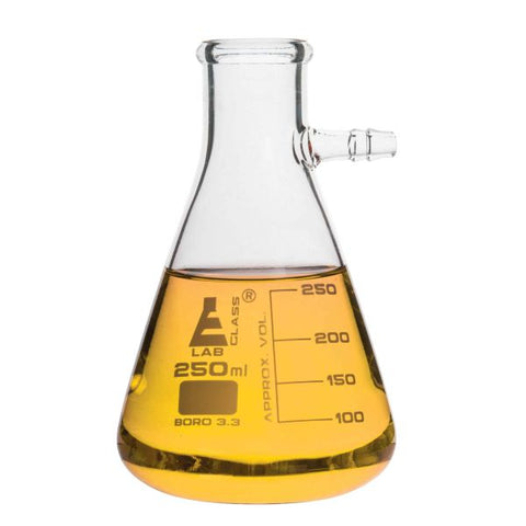 Flask Filtering 250ml., Conical, with integral side arm, Glass Connector-EIS-CH0420B