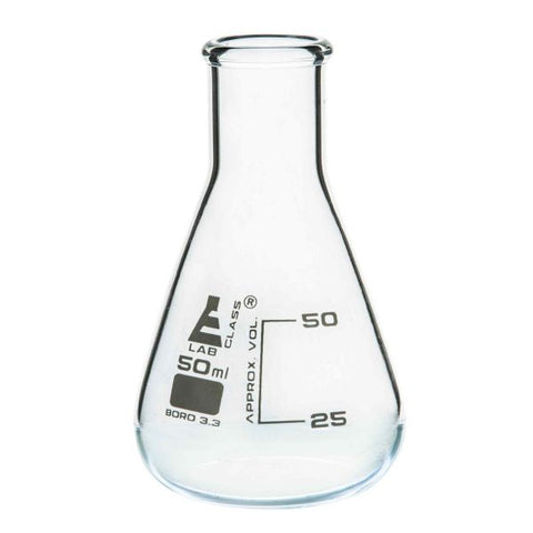 Borosilicate Glass Conical Flask (Narrow Neck) - 50 mL