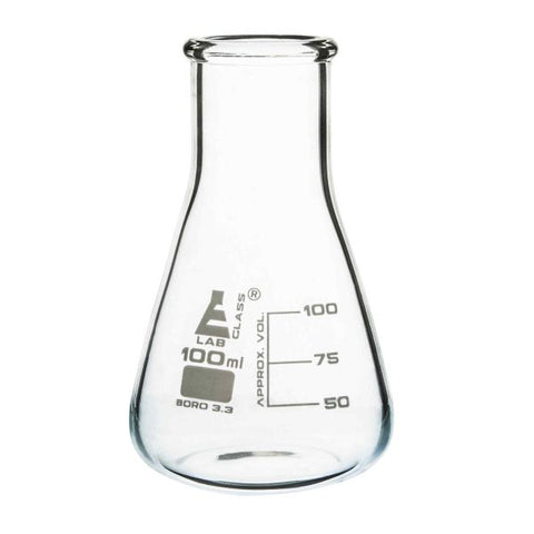 Flask Conical 100ml, wide neck, borosilicate glass-EIS-CH0426A