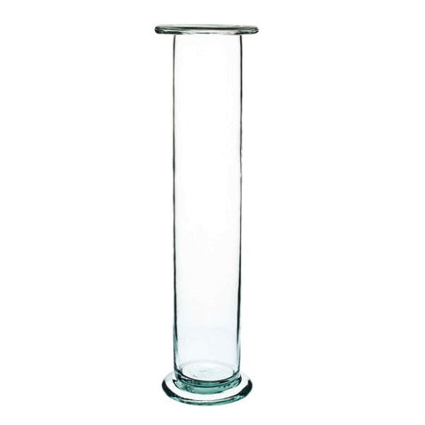 Gas Jar Cylindrical, height 20cm, dia 5cm, Soda glass, without lid and heavy foot-EIS-CH0494B