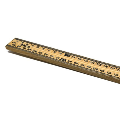 Meter Scale Hardwood, one meter - Horizontal reading-EIS-PH0064A