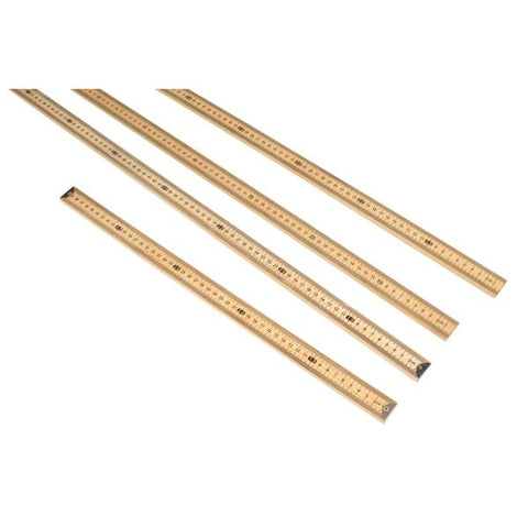 Meter Scale Hardwood, one meter - Vertical reading-zero top-EIS-PH0064C
